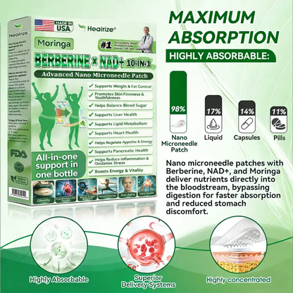 🔥Official Store| 🧑‍⚕️Healrize® Moringa × Berberine × AMPK 8-Benefit Slimming & Metabolic Nano Microneedle Patch 🇺🇸 Just once a day · Visible changes in 7 days ✅ For obesity, loose skin, diabetes, sleep apnea, joint issues, and more🔥