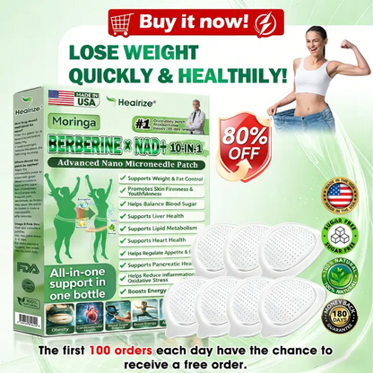 🔥Official Store| 🧑‍⚕️Healrize® Moringa × Berberine × AMPK 8-Benefit Slimming & Metabolic Nano Microneedle Patch 🇺🇸 Just once a day · Visible changes in 7 days ✅ For obesity, loose skin, diabetes, sleep apnea, joint issues, and more🔥
