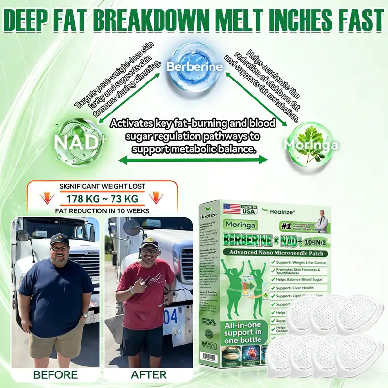 🔥Official Store| 🧑‍⚕️Healrize® Moringa × Berberine × AMPK 8-Benefit Slimming & Metabolic Nano Microneedle Patch 🇺🇸 Just once a day · Visible changes in 7 days ✅ For obesity, loose skin, diabetes, sleep apnea, joint issues, and more🔥