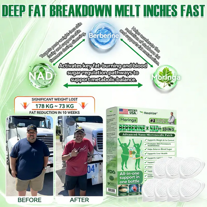 🔥Official Store| 🧑‍⚕️Healrize® Moringa × Berberine × AMPK 8-Benefit Slimming & Metabolic Nano Microneedle Patch 🇺🇸 Just once a day · Visible changes in 7 days ✅ For obesity, loose skin, diabetes, sleep apnea, joint issues, and more🔥