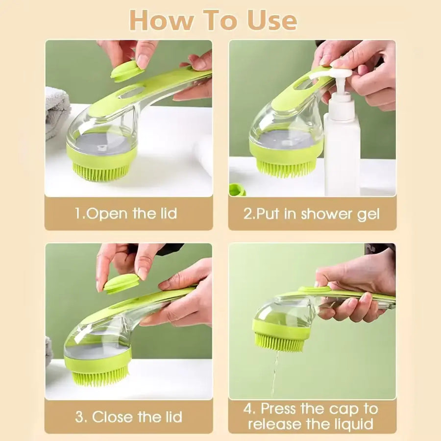 2-in-1 Pet Bath Brush – Clean, Massage & Groom