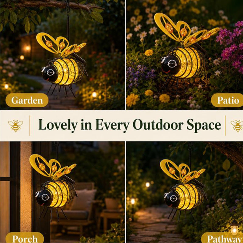 🌙🍃🪴 LIMITED-TIME 50% OFF! Hanging Solar Bee Light – Warm Amber Glow, Flicker-Free, Perfect for Garden Parties, Camping, or Kids' Rooms – Spread Joy Day and Night 🌞🌜