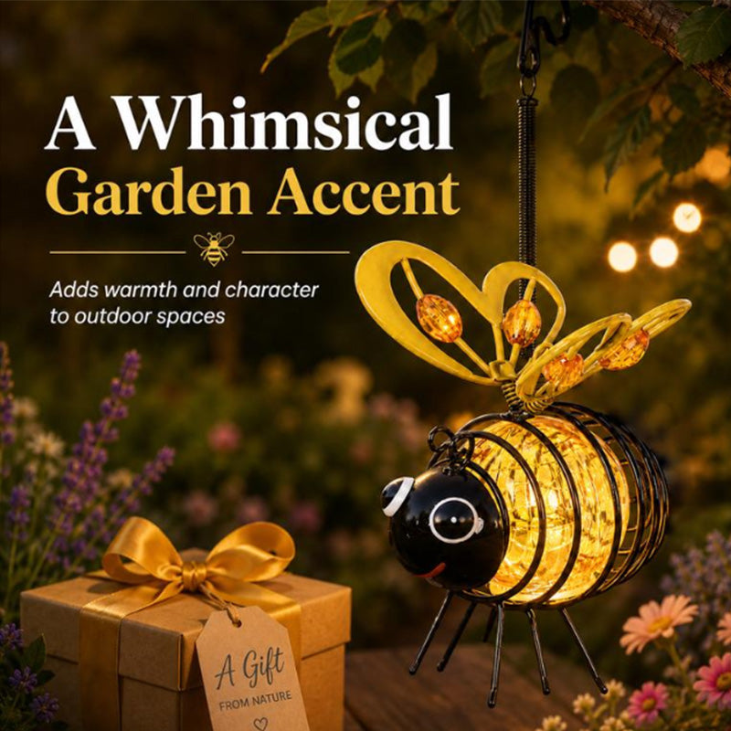 🌙🍃🪴 LIMITED-TIME 50% OFF! Hanging Solar Bee Light – Warm Amber Glow, Flicker-Free, Perfect for Garden Parties, Camping, or Kids' Rooms – Spread Joy Day and Night 🌞🌜