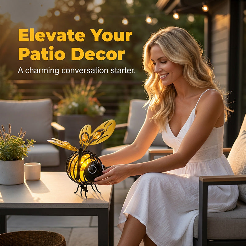 🌙🍃🪴 LIMITED-TIME 50% OFF! Hanging Solar Bee Light – Warm Amber Glow, Flicker-Free, Perfect for Garden Parties, Camping, or Kids' Rooms – Spread Joy Day and Night 🌞🌜
